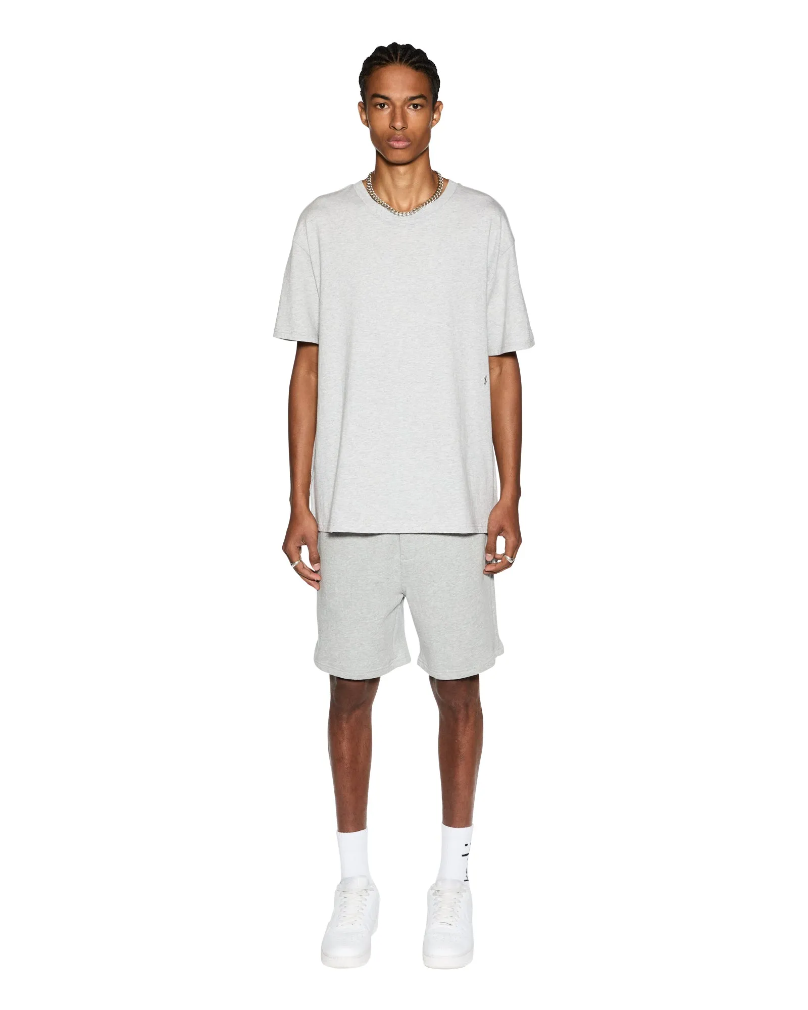 Soft Texture TwoToneEffect 4 X 4 TRAK SHORT GREY MARLE