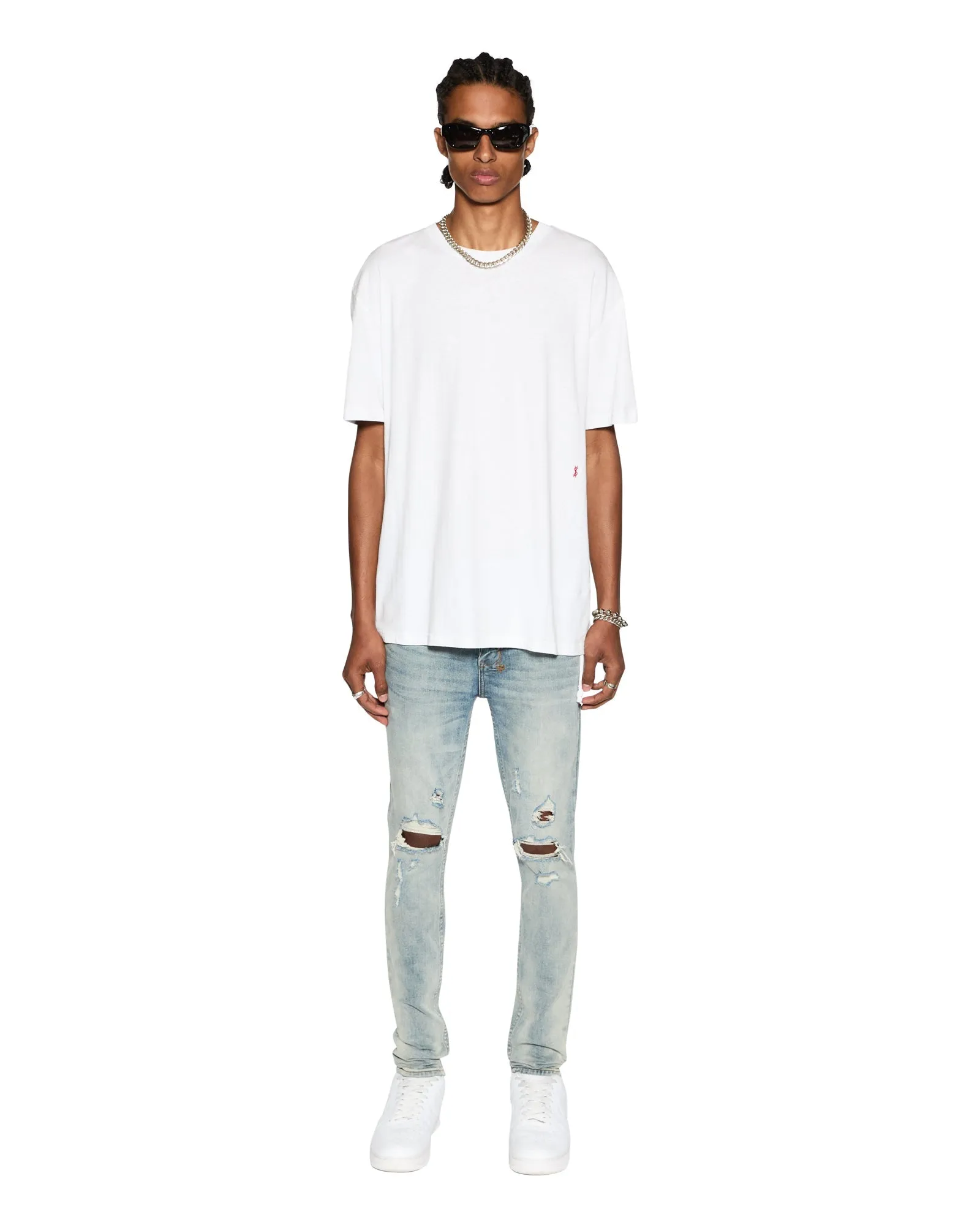 AllDay Comfort 4X4 BIGGIE SS TEE WHITE/RED