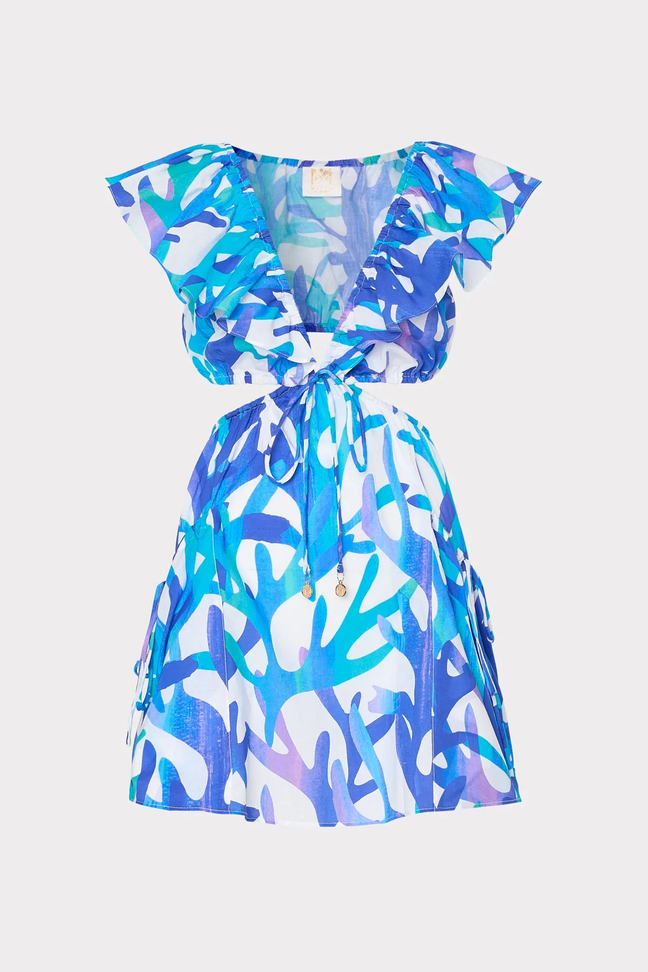 Drawstring-Closure Holiday Ready Delilah Under The Sea Cover-Up Dress