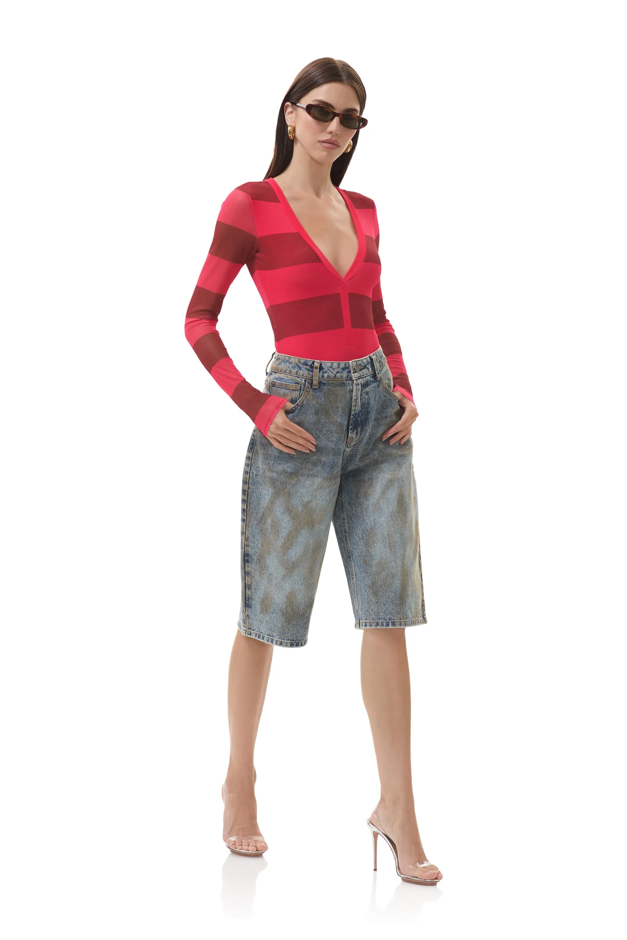 Formal Blouse Harris Bodysuit - Strawberry Stripe