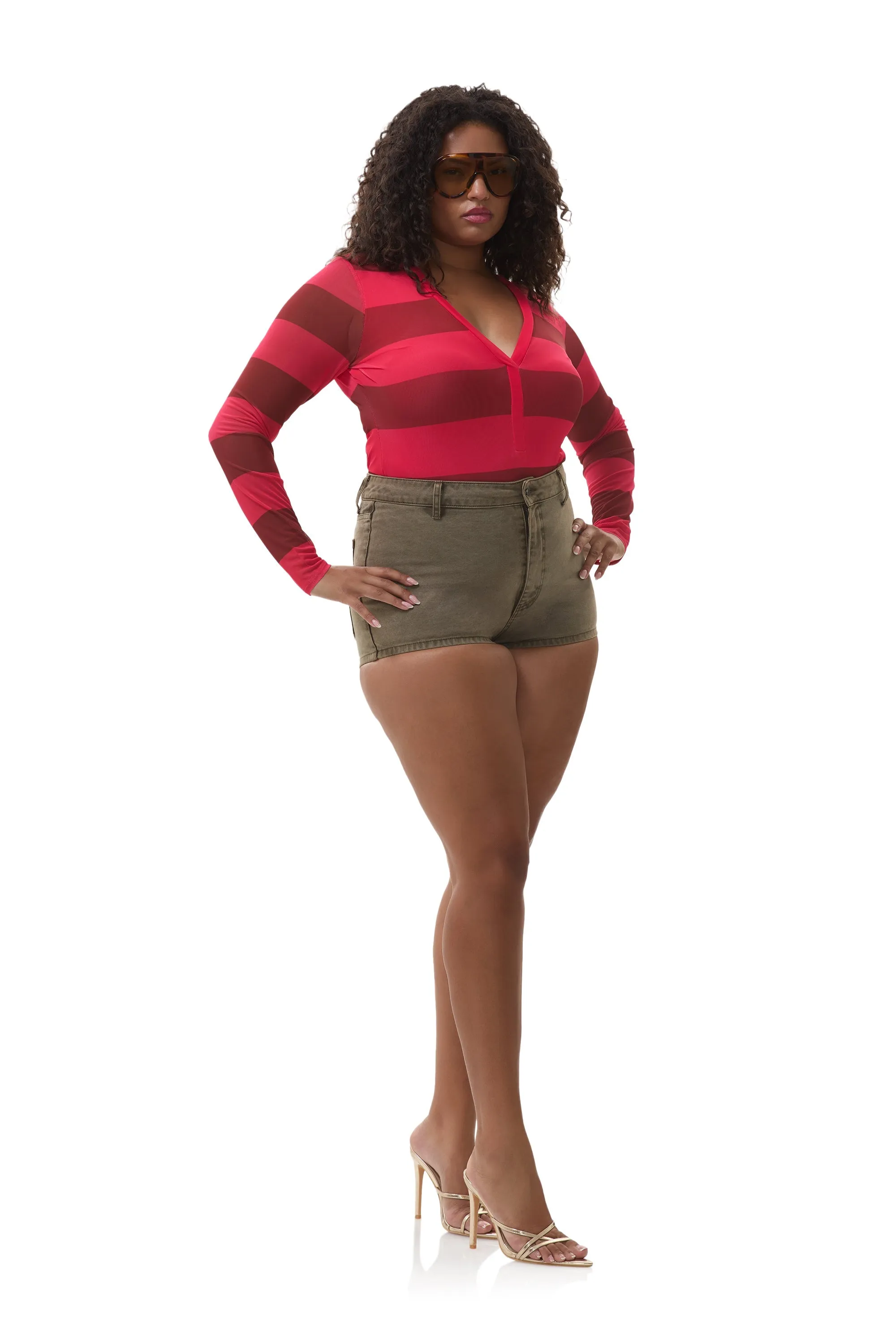 Harris Bodysuit - Strawberry Stripe OdorResistantTreatment AntiPilling