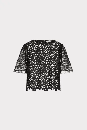 Antibacterial Floral Geo Combo Lace Top