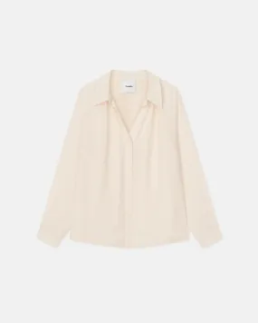 DoubleStitchedSeams Ada - Tech Linen Shirt - Creme