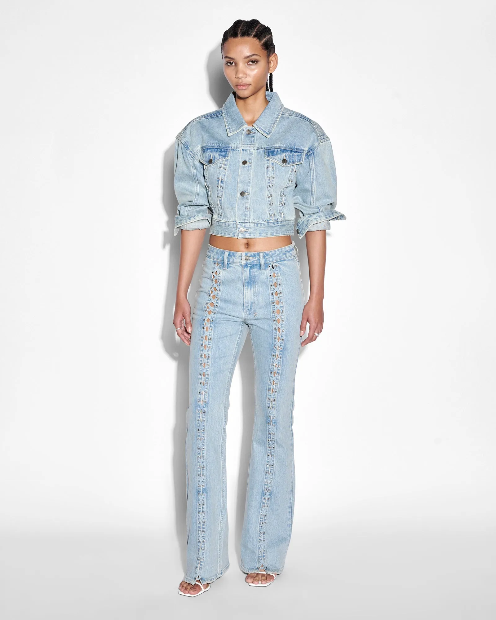 BILLIE JACKET DOVE LACED Zipper Closure