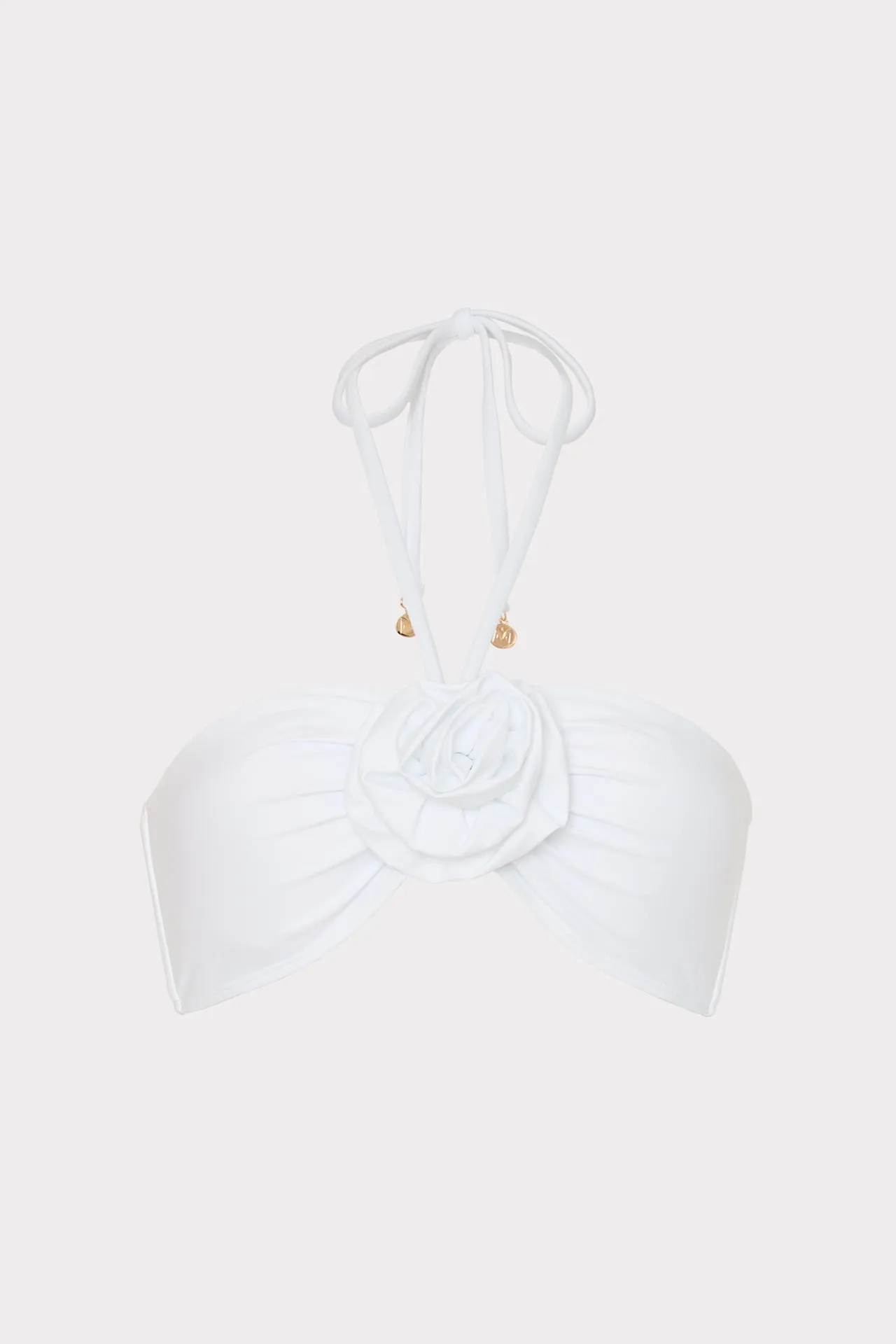 Pool Days Tagless Comfort Floral Applique Halter Bikini Top