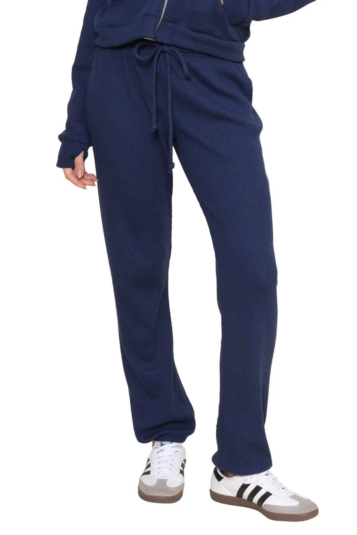 EasyCareMaterial Lazy Day Waffle Sweatpants