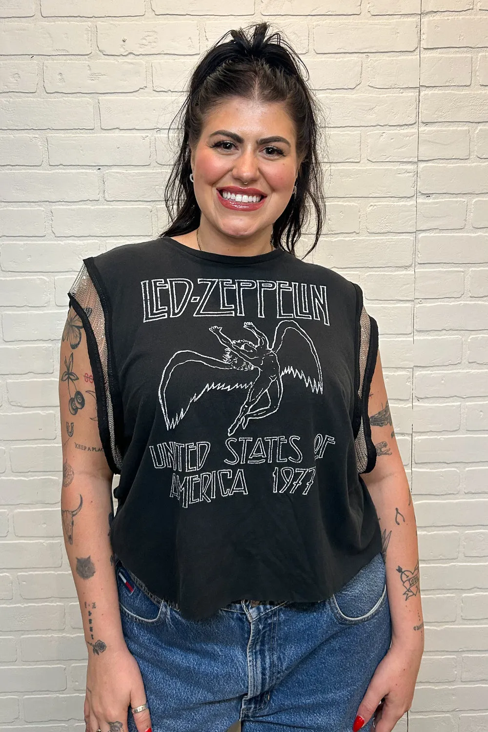 Led Zeppelin Double-Sided Chain Tank FlexibleCollar