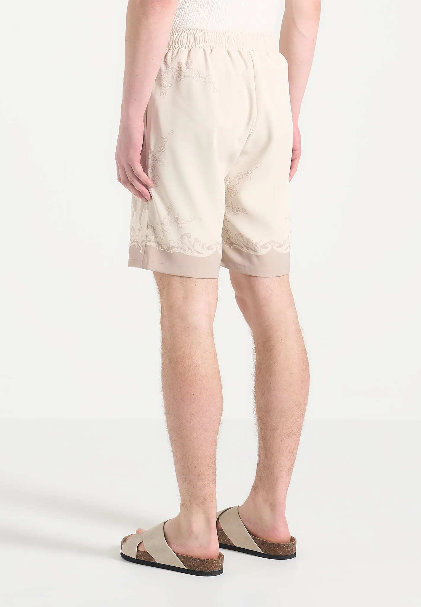 Adrien - Baroque Shorts - Cream/Beige Overlock Edging