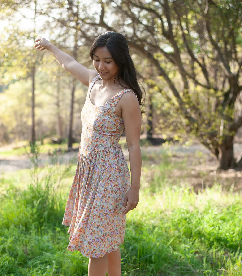 Shine Soft petite size Agnes dress in Calico Bloom Challis