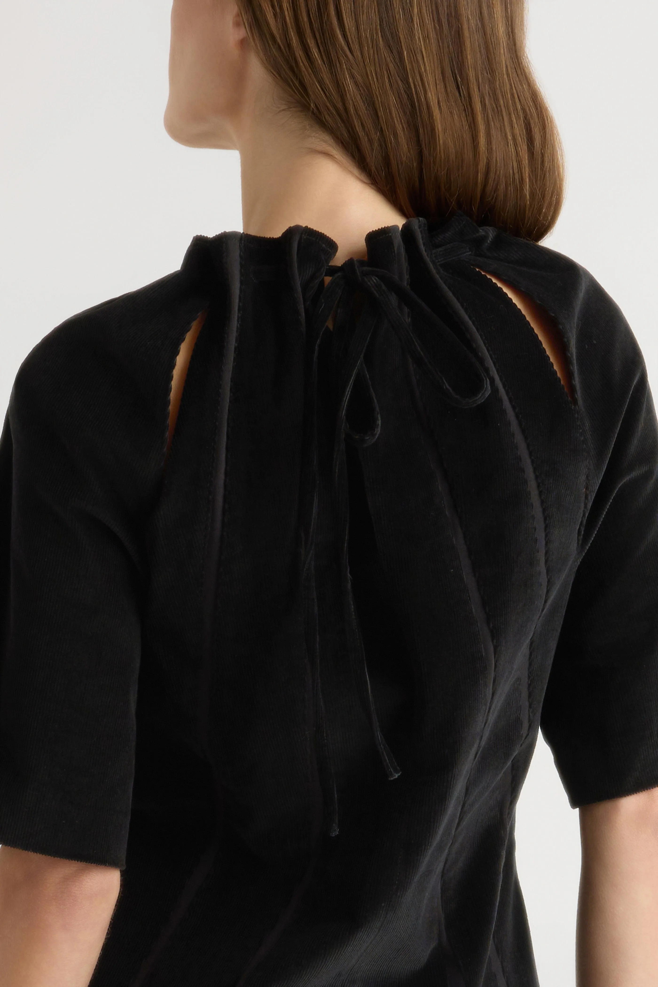 Dreamy Touch Aika Back-Tie Corduroy Mini Dress