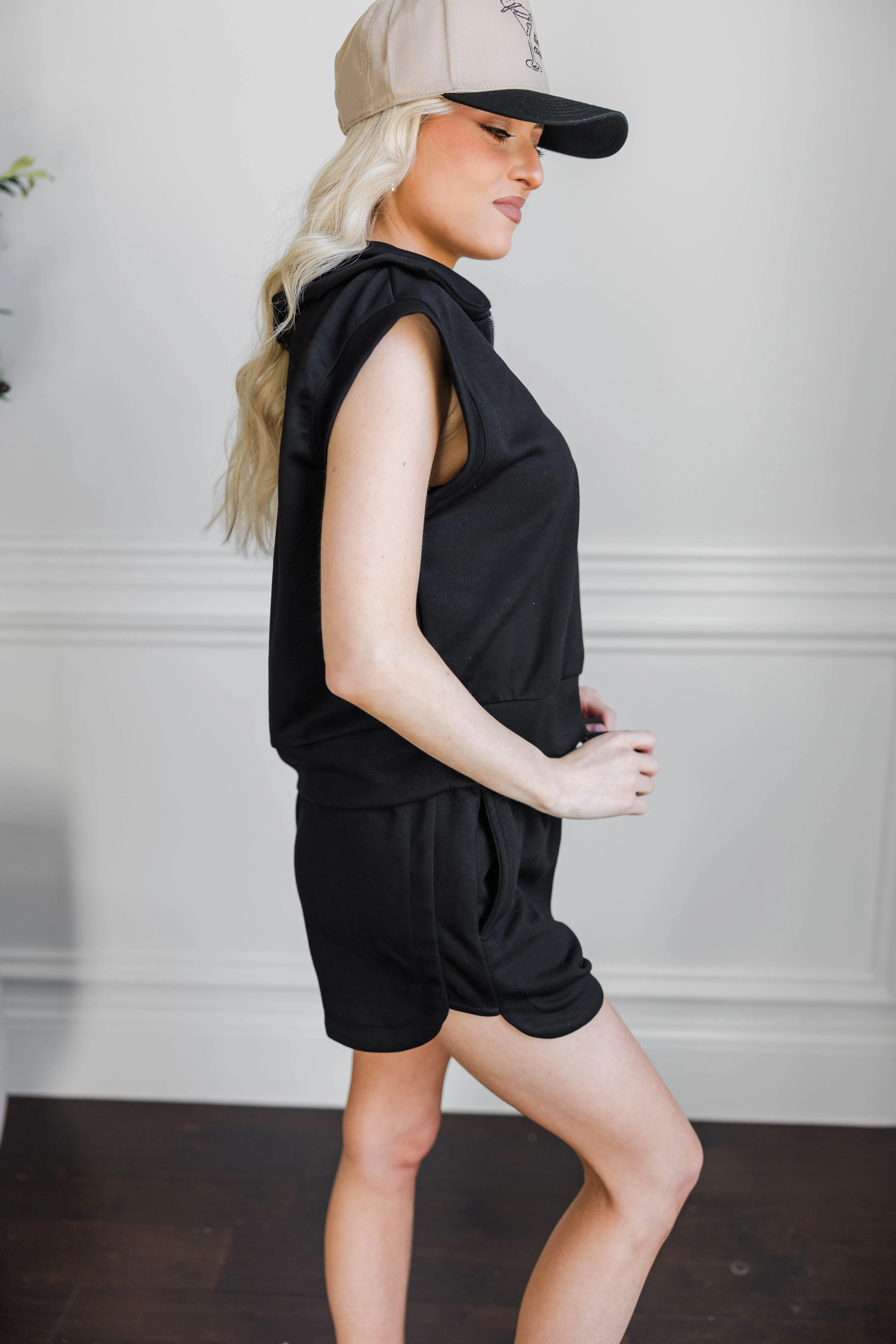 Temperature Regulating Textile Cozy Wear Blake Athleisure Set- Black