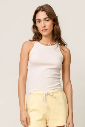 Kravitz High Neck Rib Tank Layered Hem Detailing Reversible design