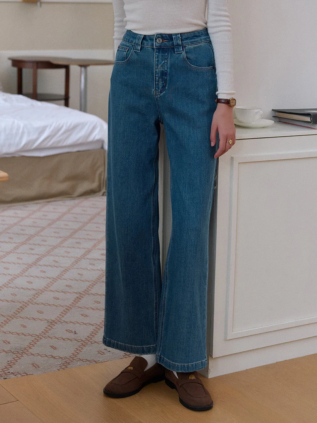 Anti Static Treatment Alexis Straight Lyocell Cotton Jeans