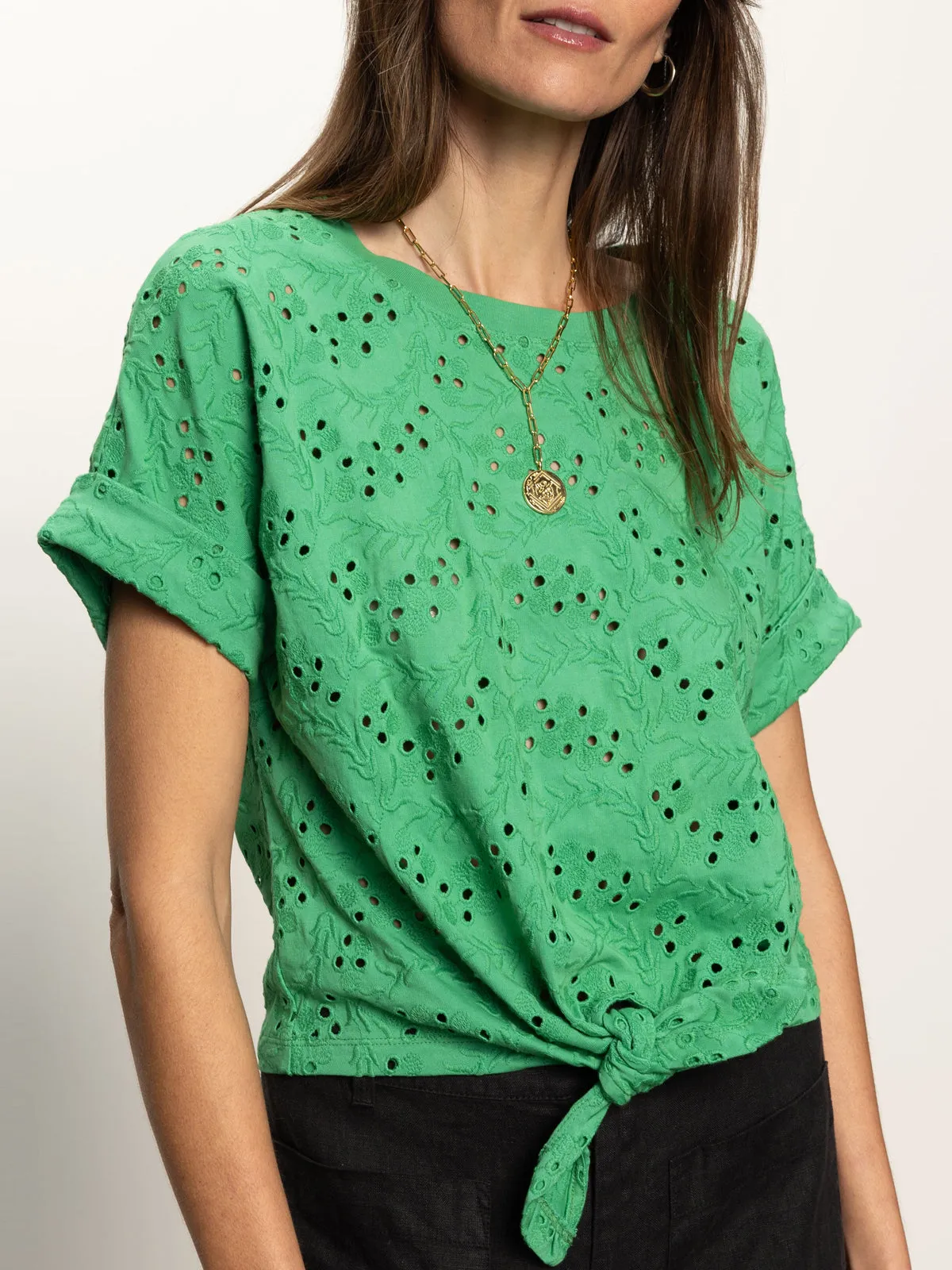 Resort Wear Instagram Ready All Day Eyelet Tee Palm