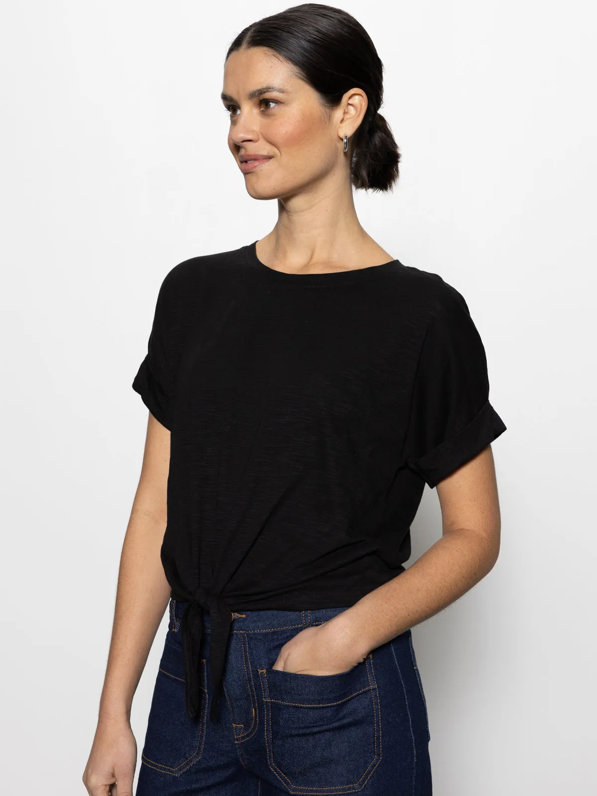 All Day Tie Tee Black OdorResistant