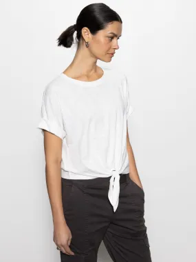 Playful Design Heathered Fabric All Day Tie Tee White