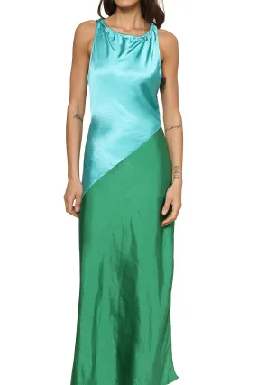 Brayden Color Block Maxi Dress Lounge Vibes