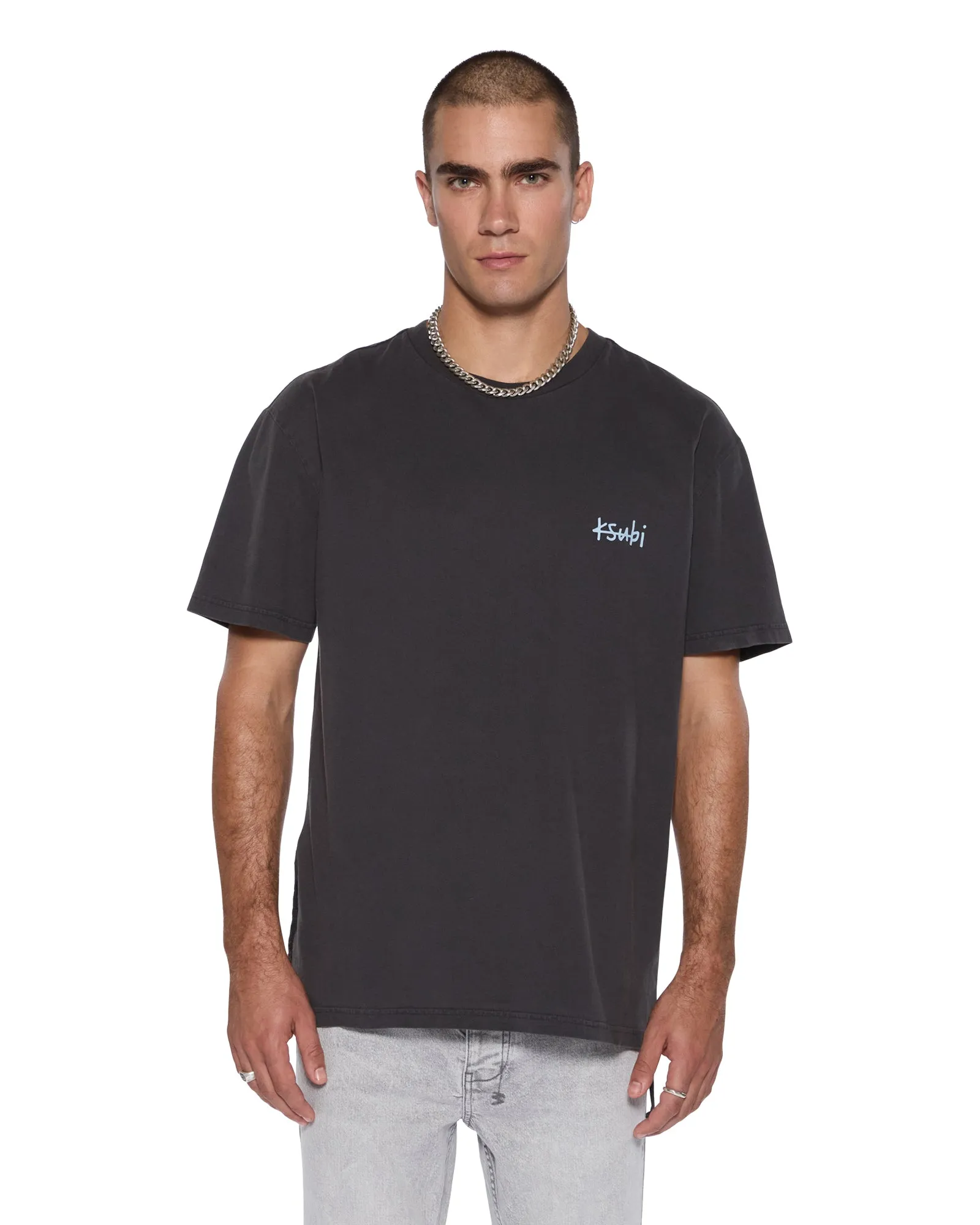 SoftenedTexturedWeave Relax Outfit ALLDAY BIGGIE SS TEE FADED BLACK