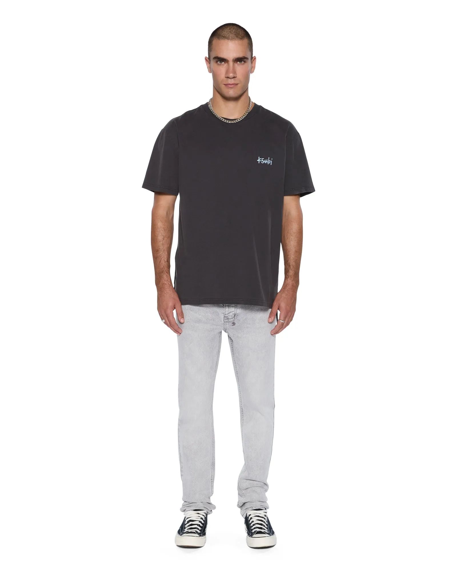 ALLDAY BIGGIE SS TEE FADED BLACK Ultra Soft Blended Textile Cozy Feel