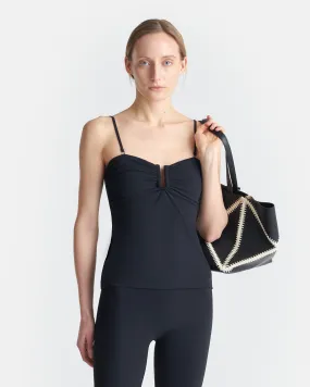 FlexibleRibbing Bianca - Stretch Jersey Swim Top - Black