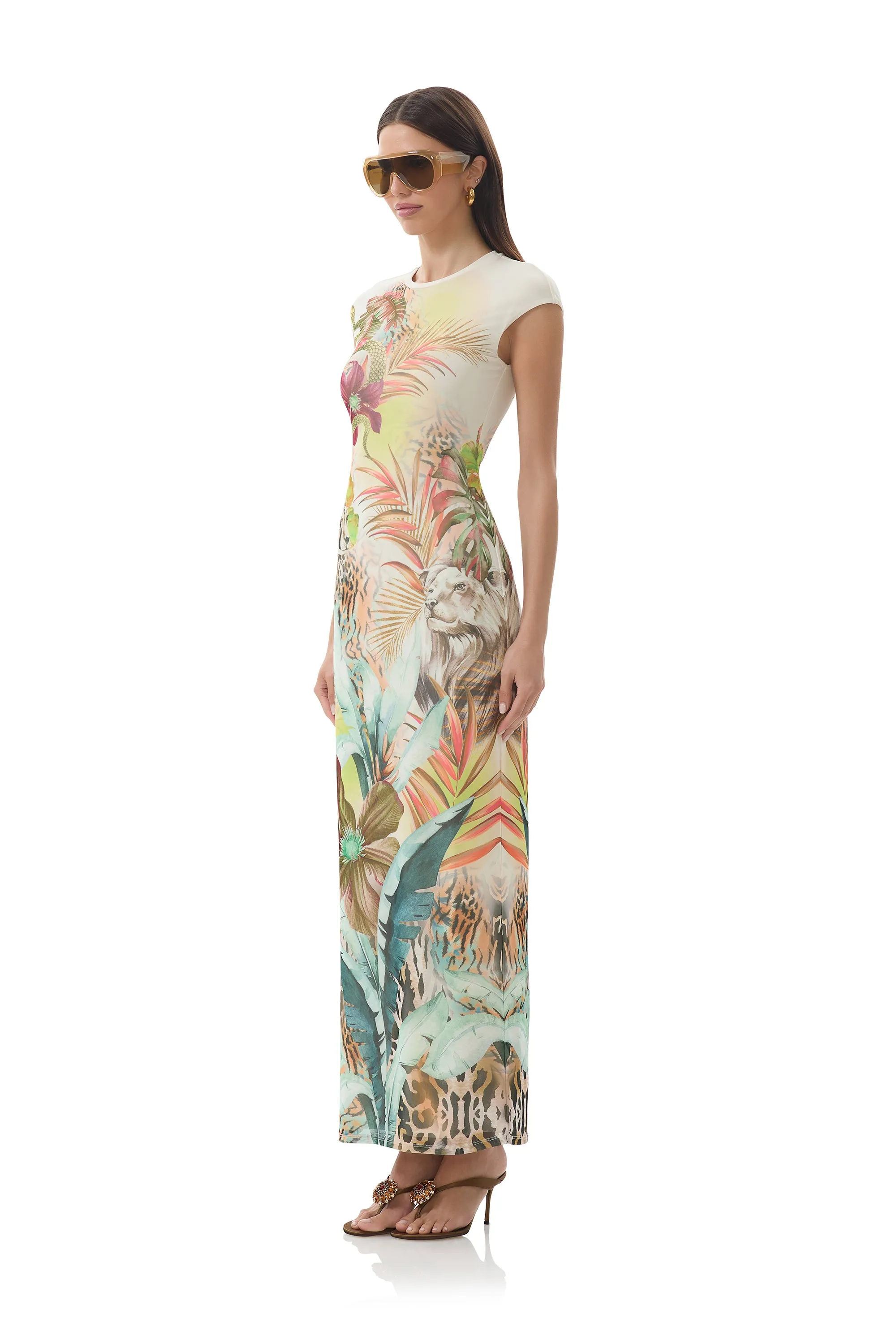 Cody Dress - Placed Desert Tropic tailored look