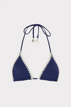Minimalist-Design Beach Life Solid Bikini Top