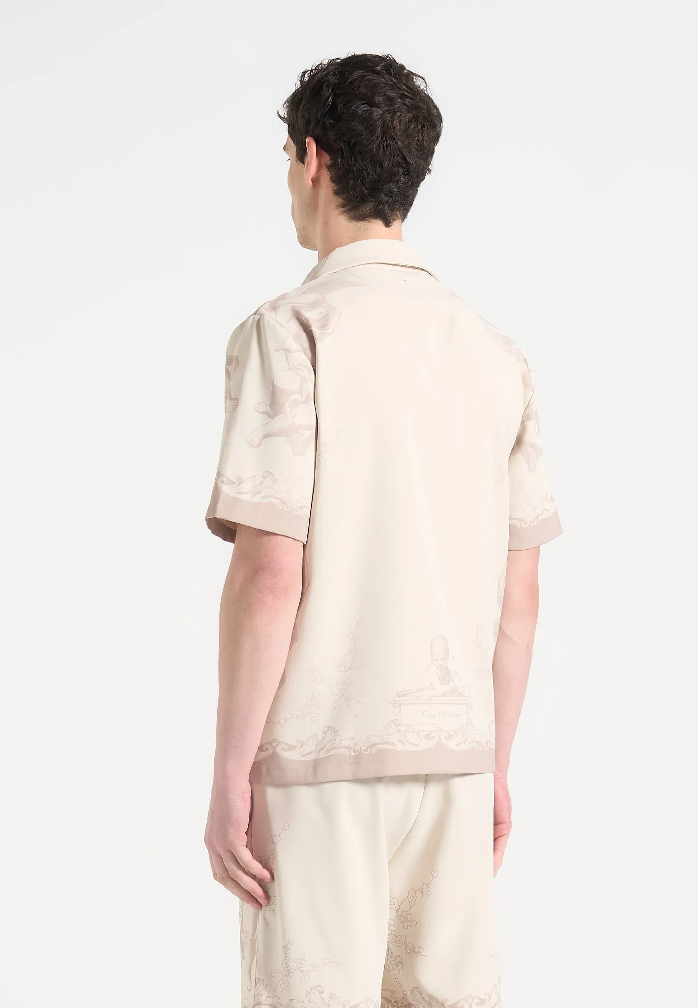 Marc - Signature Baroque Resort Shirt - Cream/Beige QuickDryConstruction