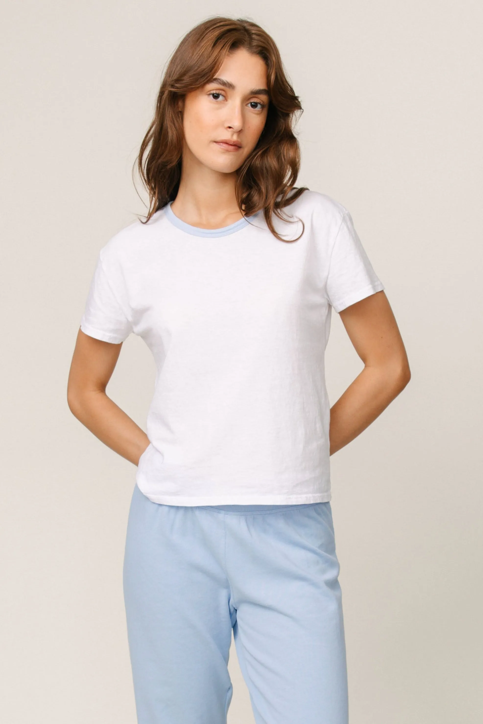 Keys Ringer Crew Neck Long Sleeve Polo