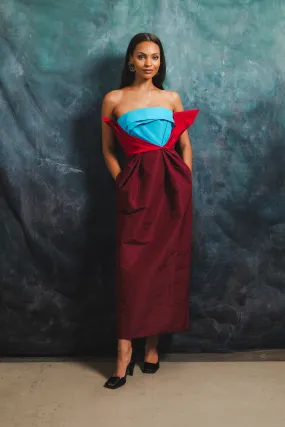 Silk Peel Strapless Tulip Dress Sustainable Production Methods