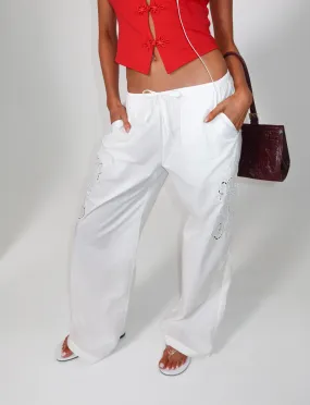 CRESSY PANT - WHITE Comfortable Fit Wear Relaxed Look