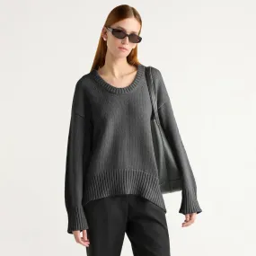 Archie Deep U-Neck Sweater All-Season Wear Minimalist Look