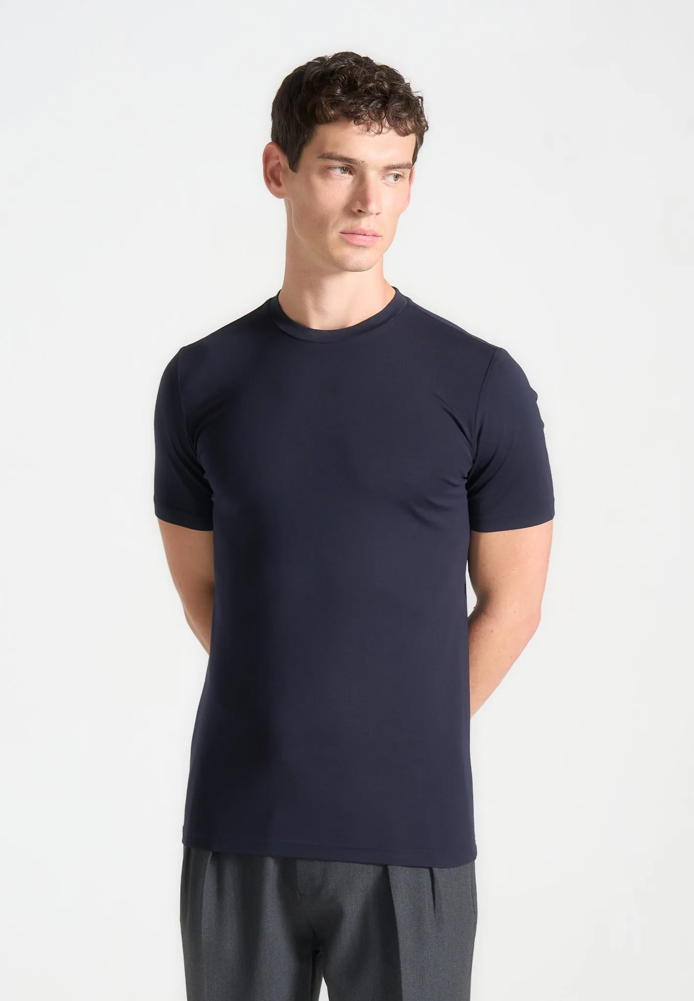 Abrasion resistant Armand - Fitted Luxe T-Shirt - Navy