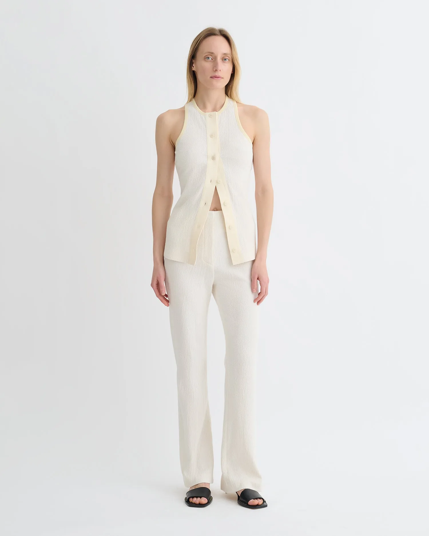 Arne - Crepe Top - Creme Fashion Blouse