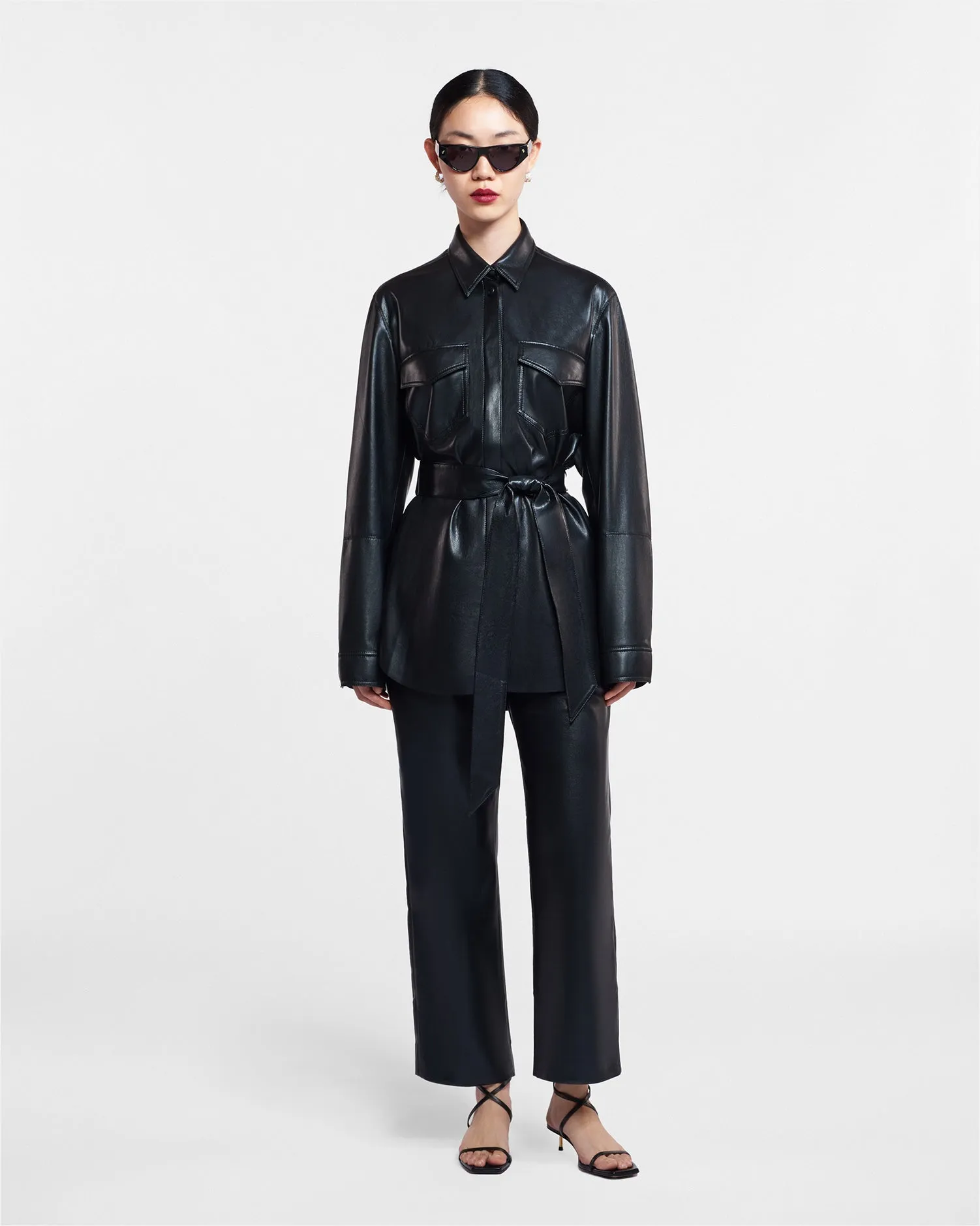 Artha - Okobor? Alt-Leather Shirt - Black Snag Free Design Anti Slip Grip Technology