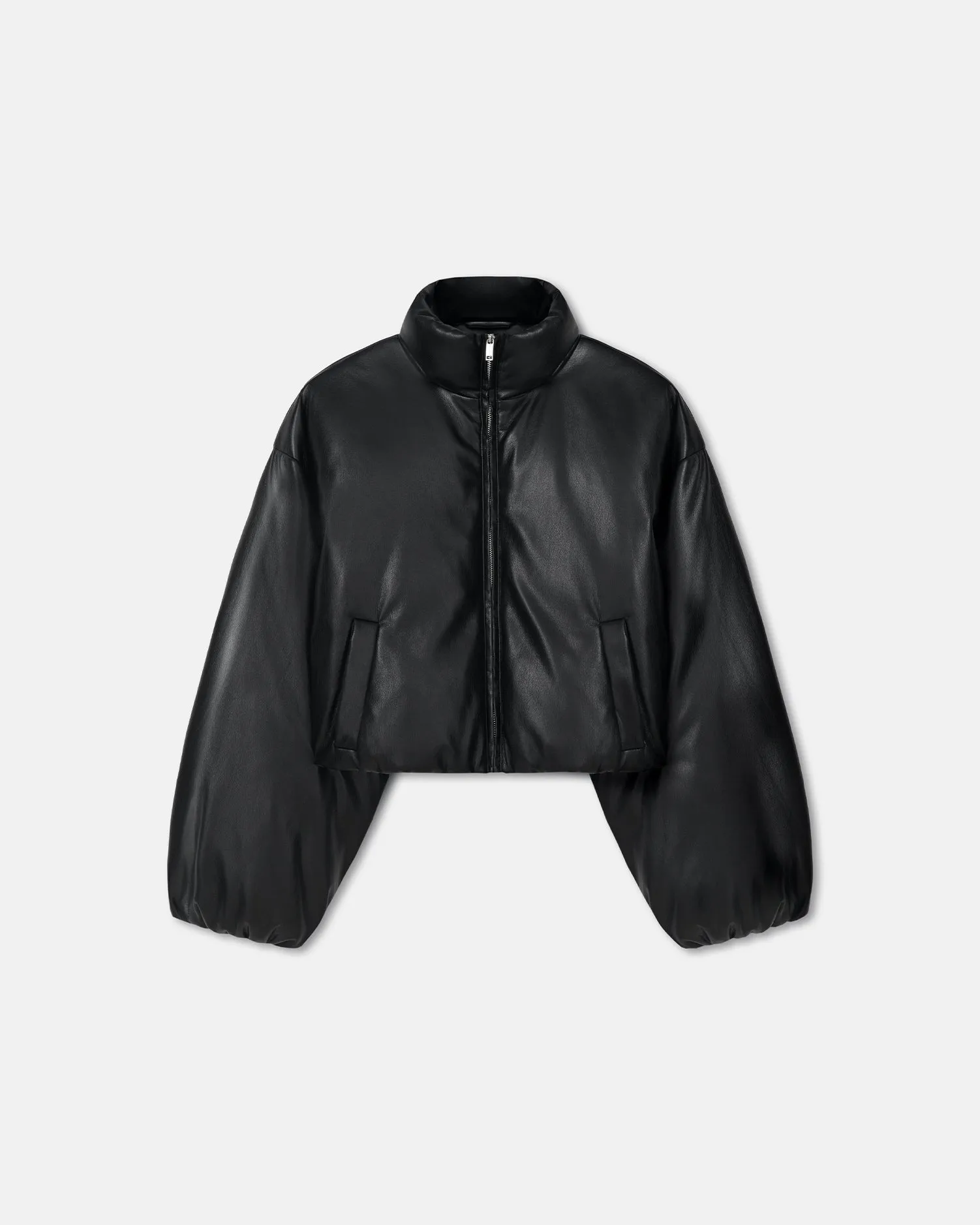 Asger - Padded Okobor? Alt-Leather Jacket - Black Unique