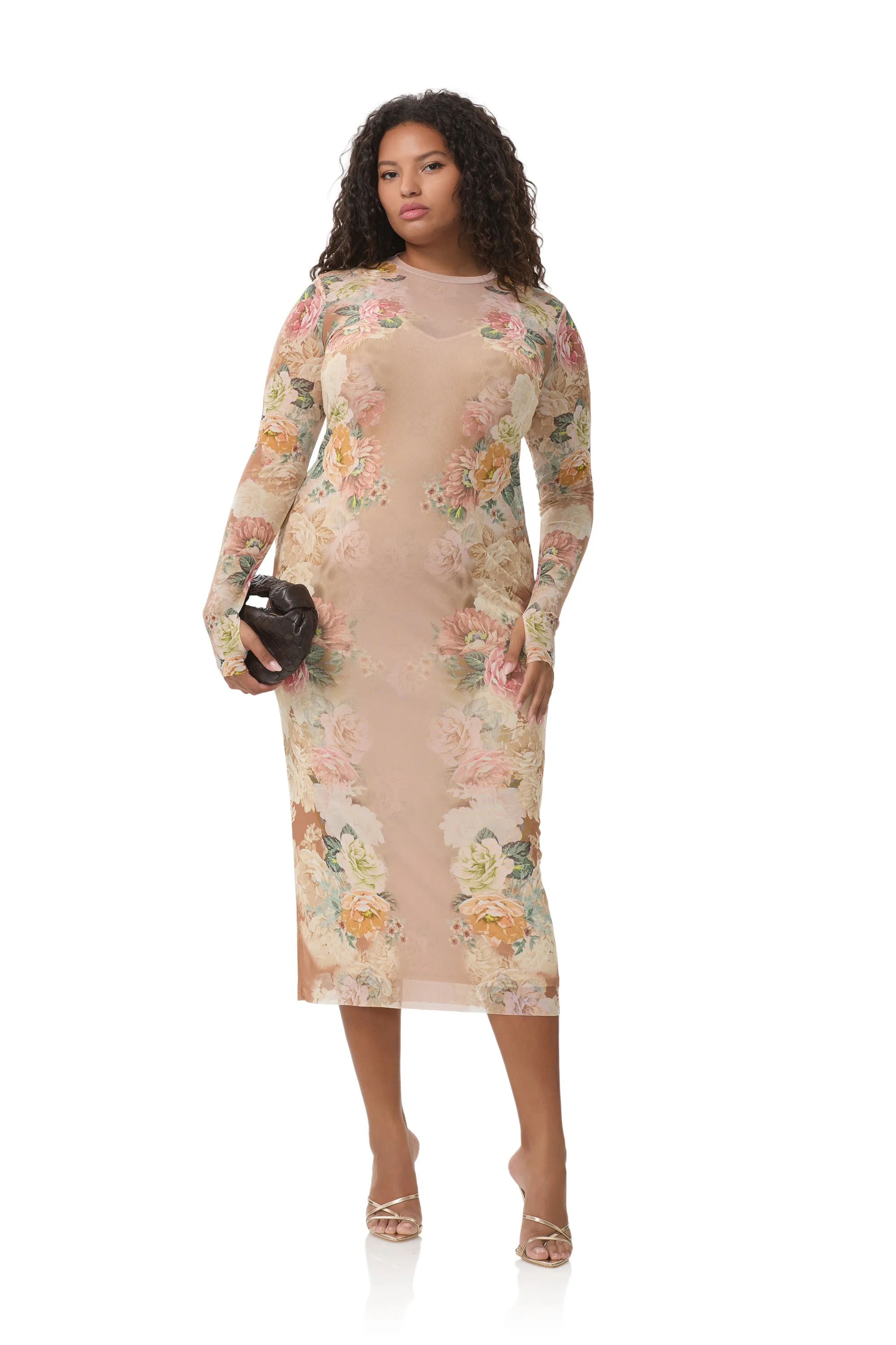 Pure Color High low hem Ashland Dress - Honey Rose Frame