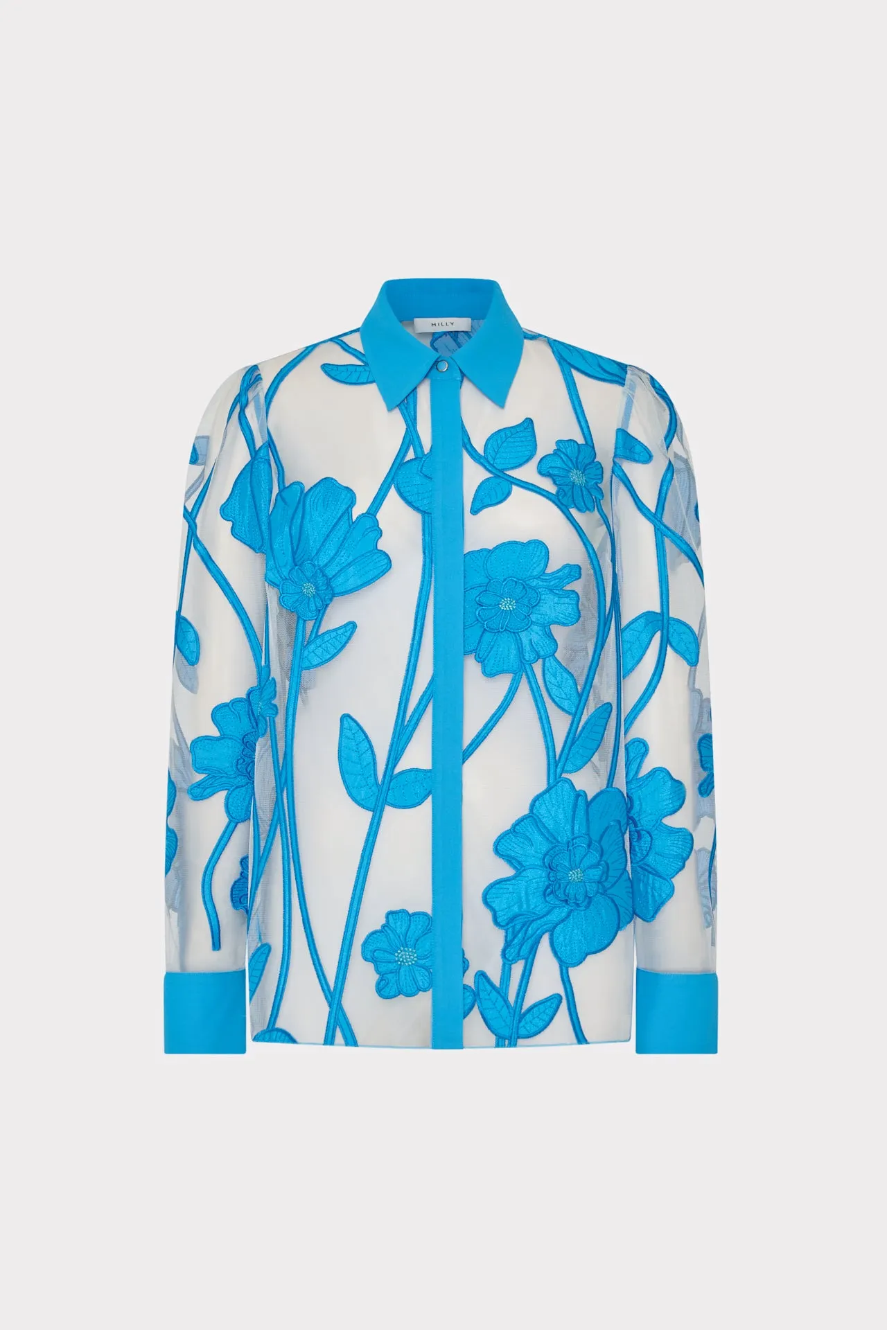 QuickDry Textile Hooded Design Ashton Grand Fleur Embroidered Top