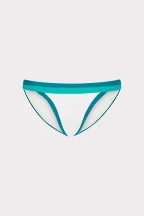 Waterfront Escape Mesh Detail Positano Color Block Bikini Bottom