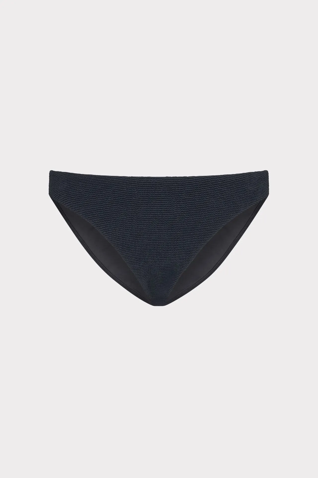 Margot Solid Texture Bikini Bottom High Neck Design Waterfront Leisure