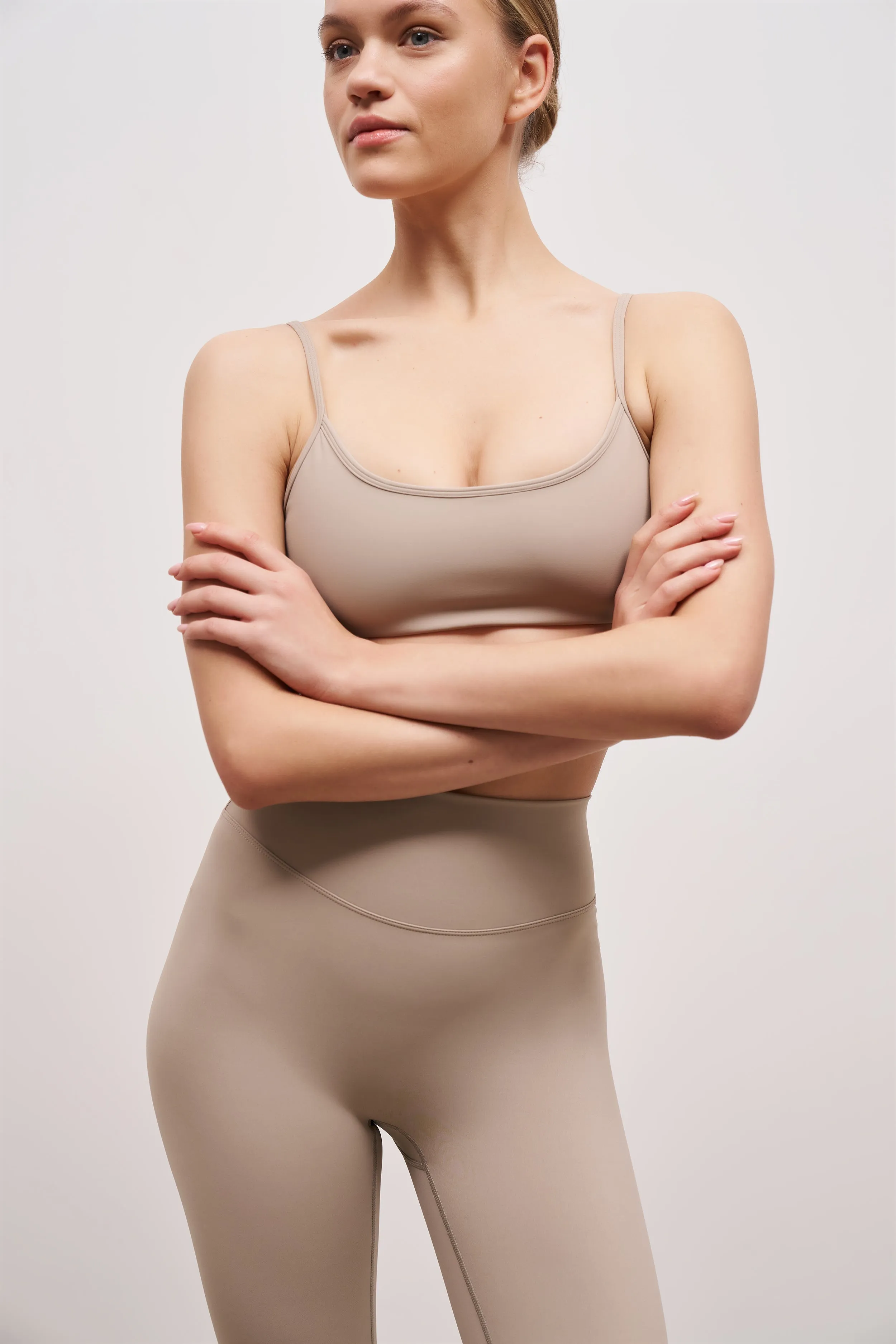 OrganicCotton ErgonomicShape Base Sculpting Cami Bra - Taupe