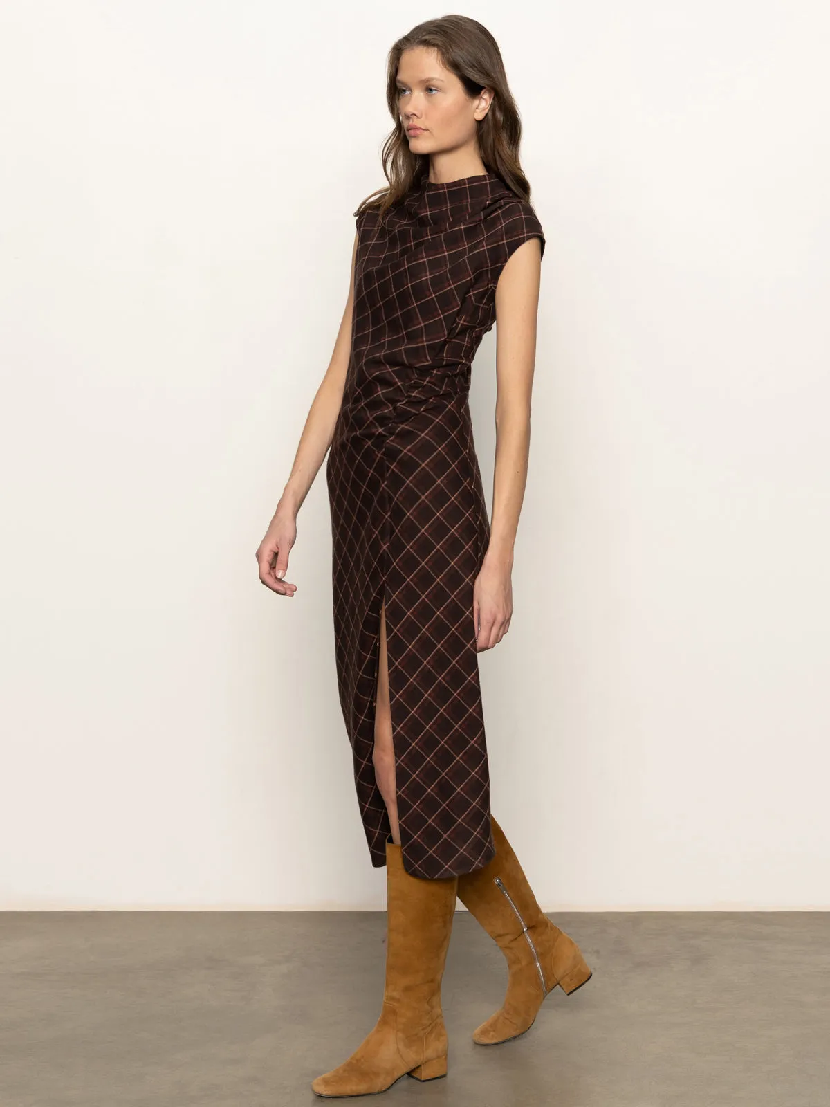 Autumns Best Dress Cocoa Plaid Wardrobe Essential Eco conscious