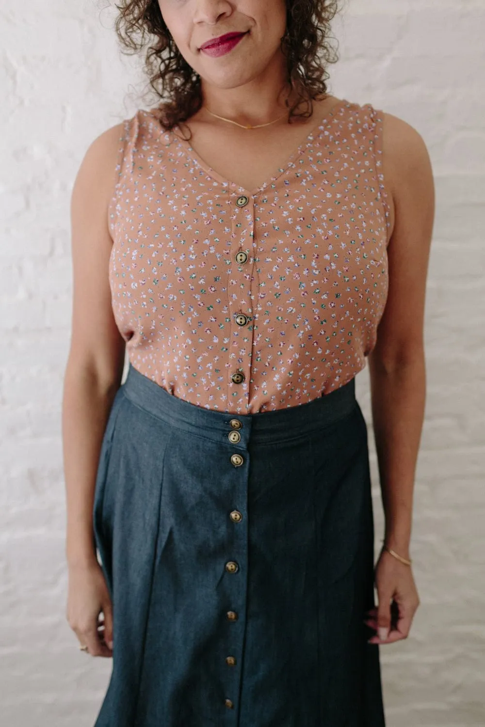 Aviva Top in Faun Floral Comfy & Cozy