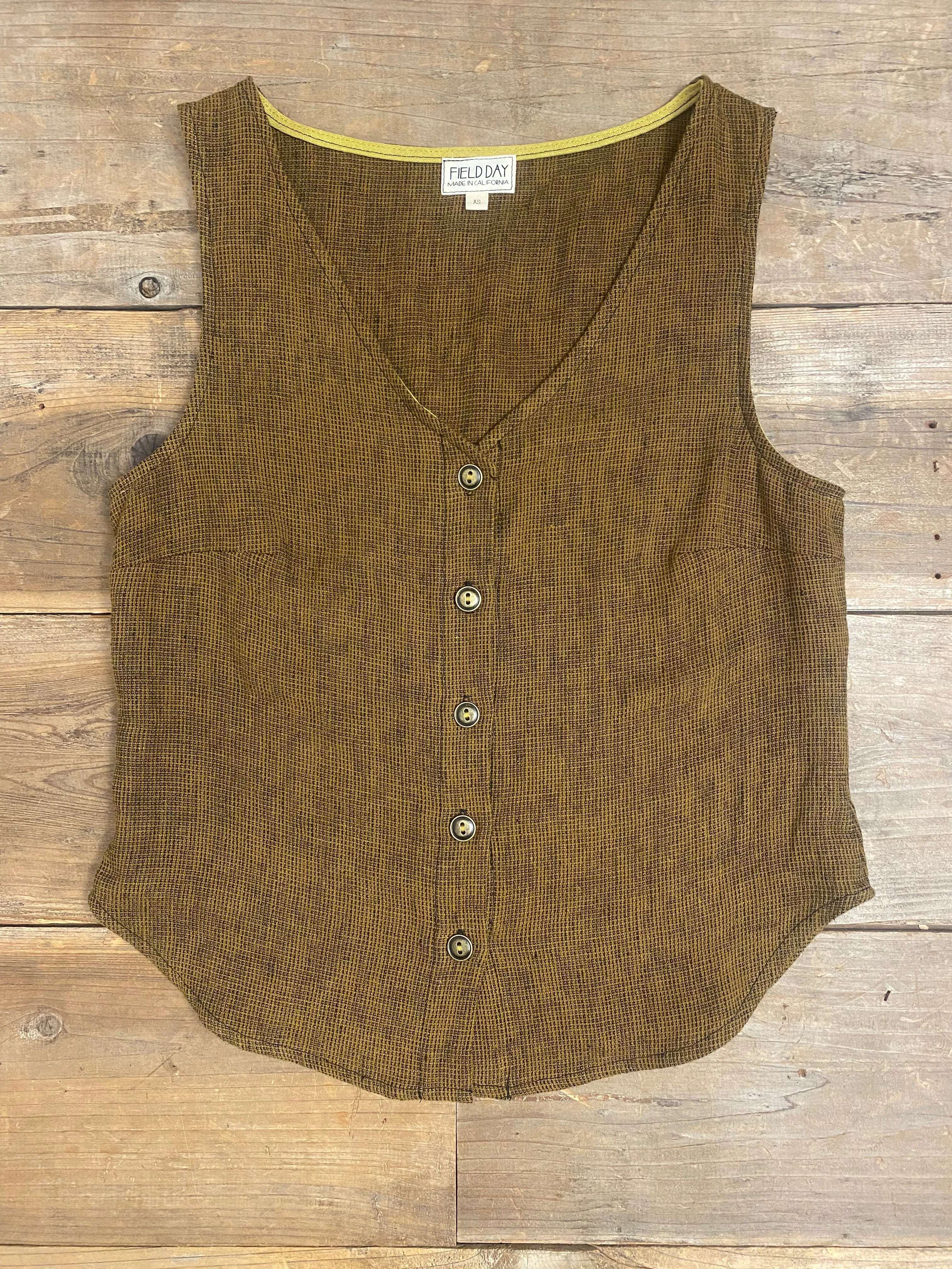 Cold Weather Must-Have Soft Layer Aviva Top in Golden Checker