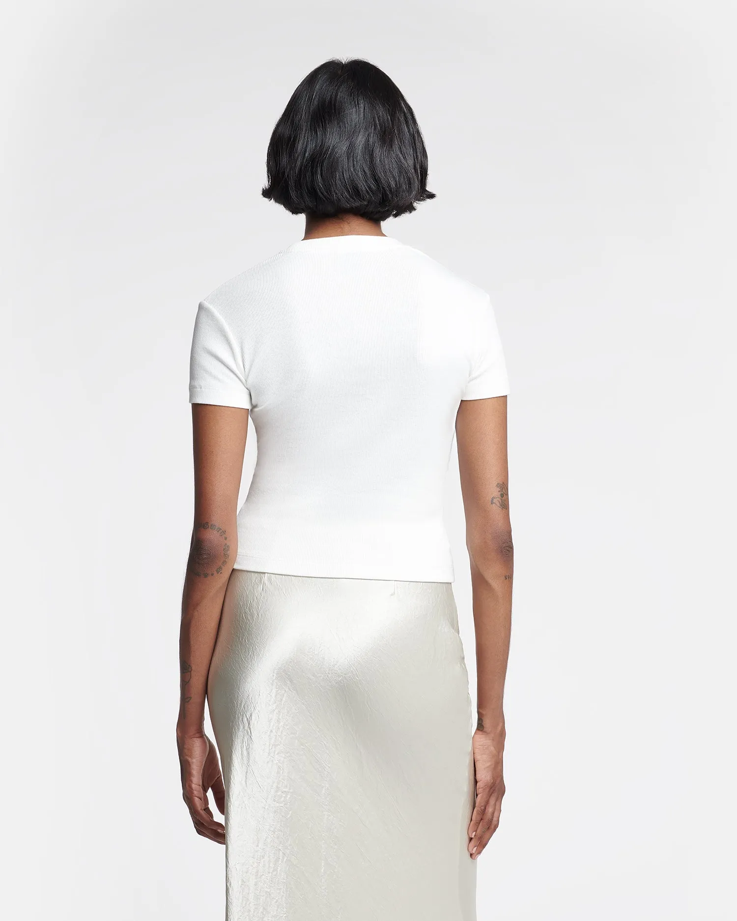 Axton - Cropped Ribbed Cotton-Jersey T-Shirt - Off White HighDurabilityWeave