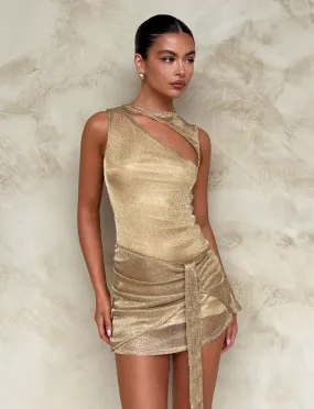 Daytime Fit AZELMA DRESS - GOLD