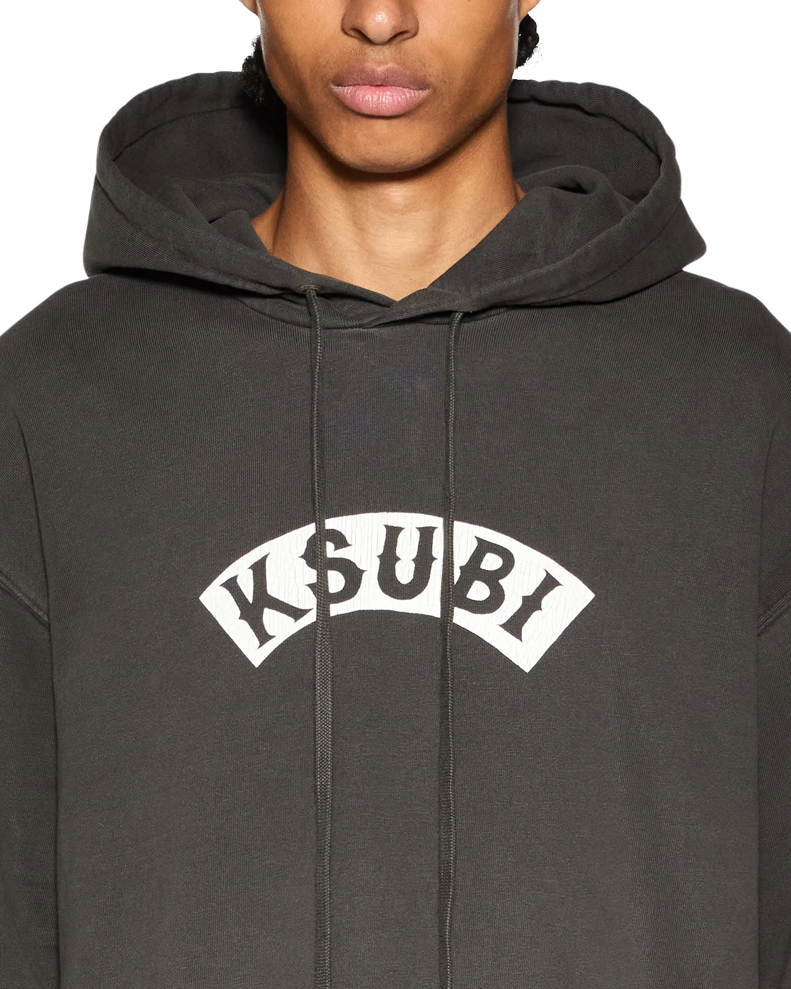 Airflow Mesh Panel BADDIES BIGGIE HOODIE FADED BLACK