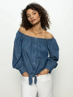 Breathable Material Soft Fabric Ballet Tie Top Blue Slate