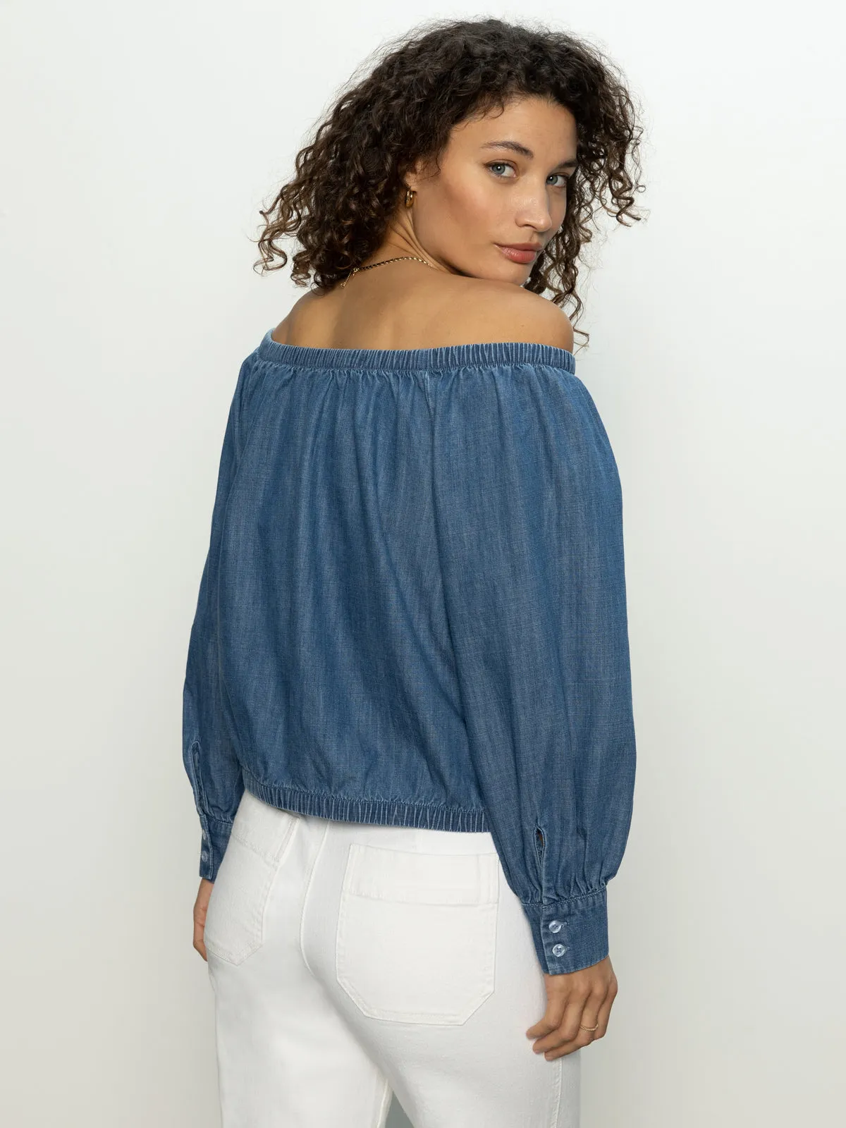 Durable Elastic Ballet Tie Top Blue Slate