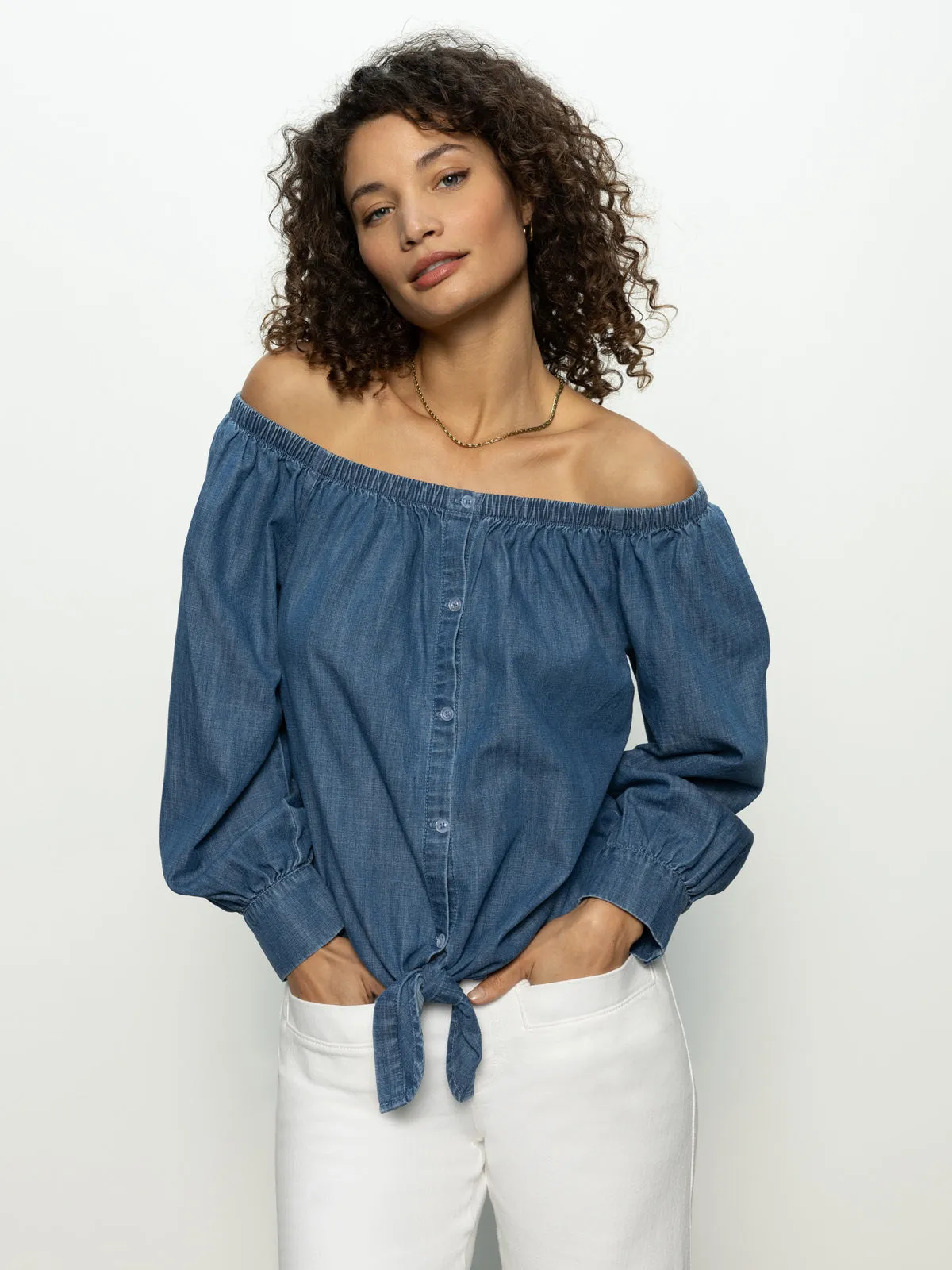 Casual Swim Breathable Ballet Tie Top Blue Slate