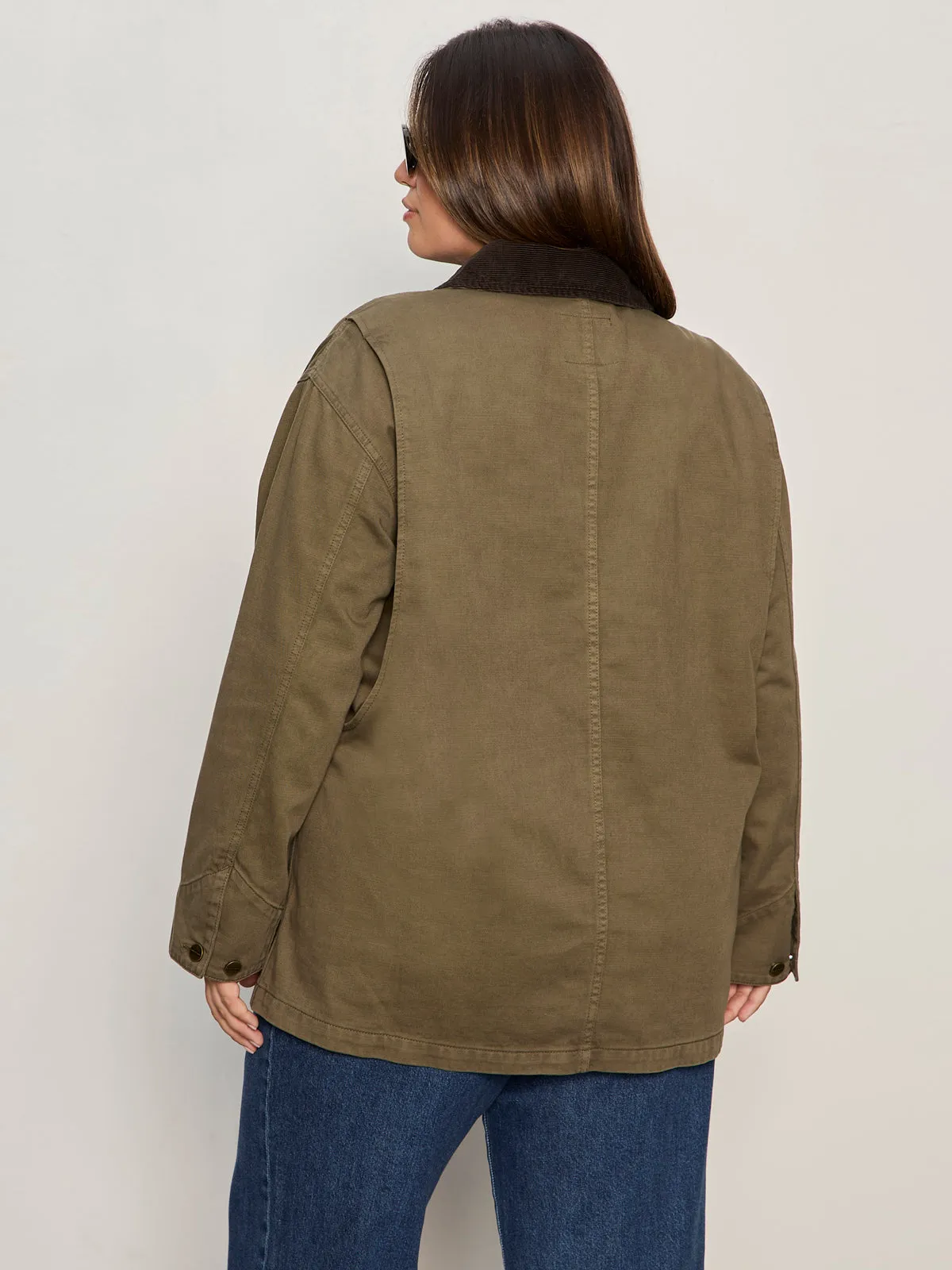 Bonded Seam Technology Body Positive Barn Jacket Burnt Olive Extended Sizing